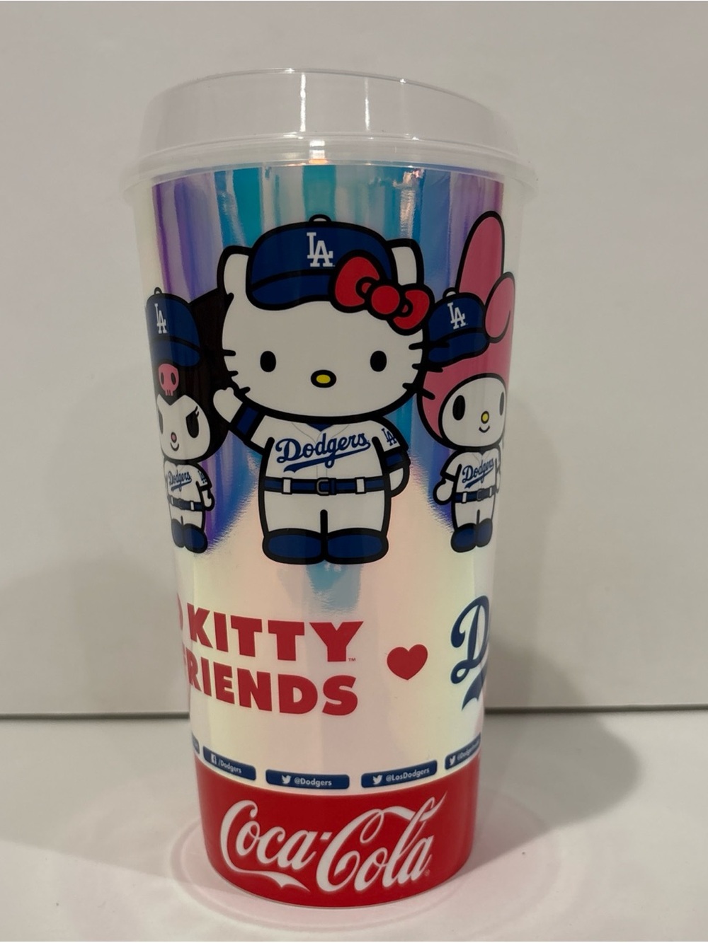 Hello Kitty and Friends Dodgers stadium Iridescent plastic Drink Cup Souvenir